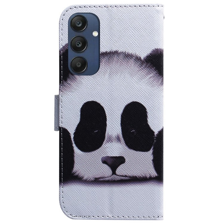 For Samsung Galaxy M35 5G Case Pattern Print Leather Wallet Phone Cover - Panda