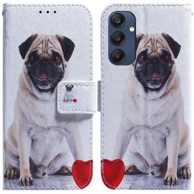 For Samsung Galaxy M35 5G Case Pattern Print Leather Wallet Phone Cover - Dog
