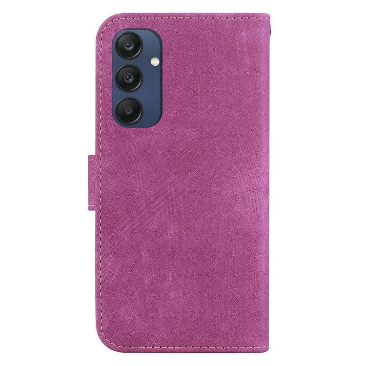 For Samsung Galaxy M35 5G Wallet Case Leather Phone Cover Cute Tiger Imprint - Rose