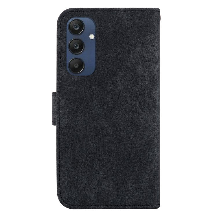 For Samsung Galaxy M35 5G Wallet Case Leather Phone Cover Cute Tiger Imprint - Black