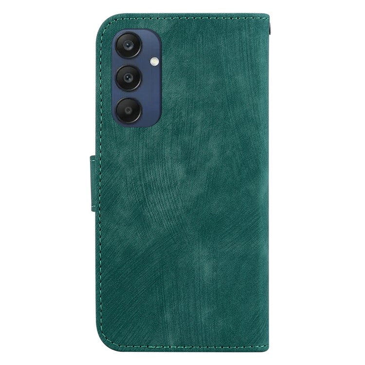 For Samsung Galaxy M35 5G Wallet Case Leather Phone Cover Cute Tiger Imprint - Green