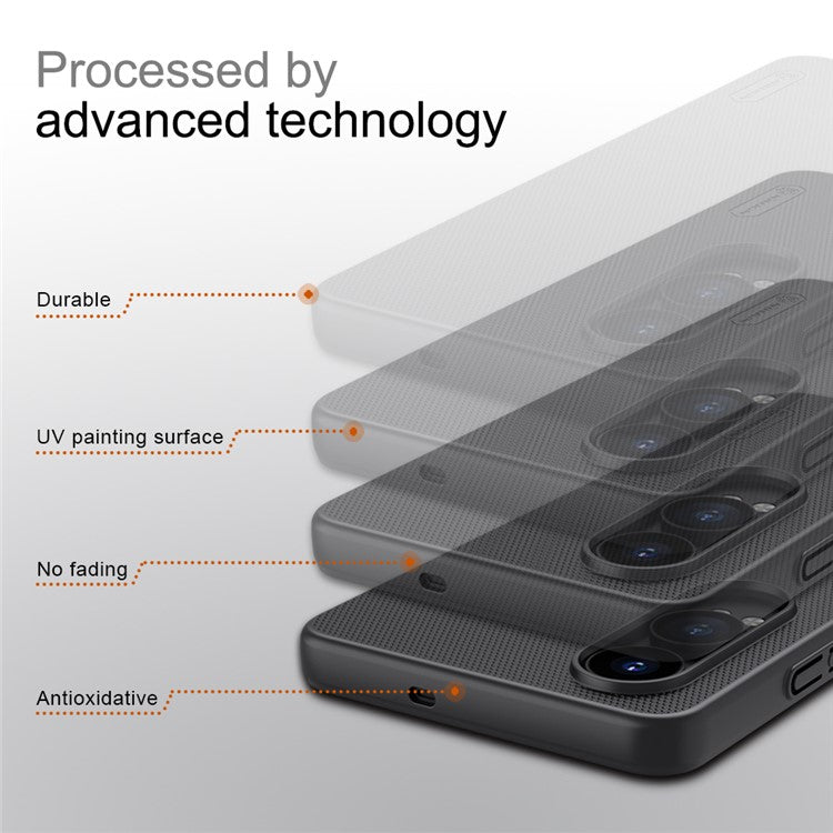 NILLKIN Frosted Shield Phone Case for OnePlus Nord CE4 Lite 5G / Oppo K12x 5G (China) Hard PC Back Cover - Black