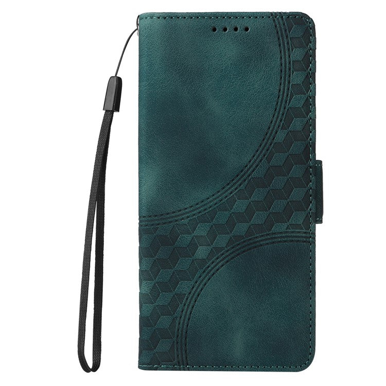 For Samsung Galaxy M35 5G Case Rhombus Starry PU Leather Phone Wallet Cover - Green