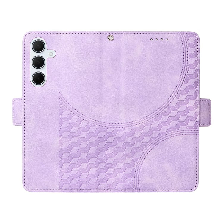 For Samsung Galaxy M35 5G Case Rhombus Starry PU Leather Phone Wallet Cover - Purple