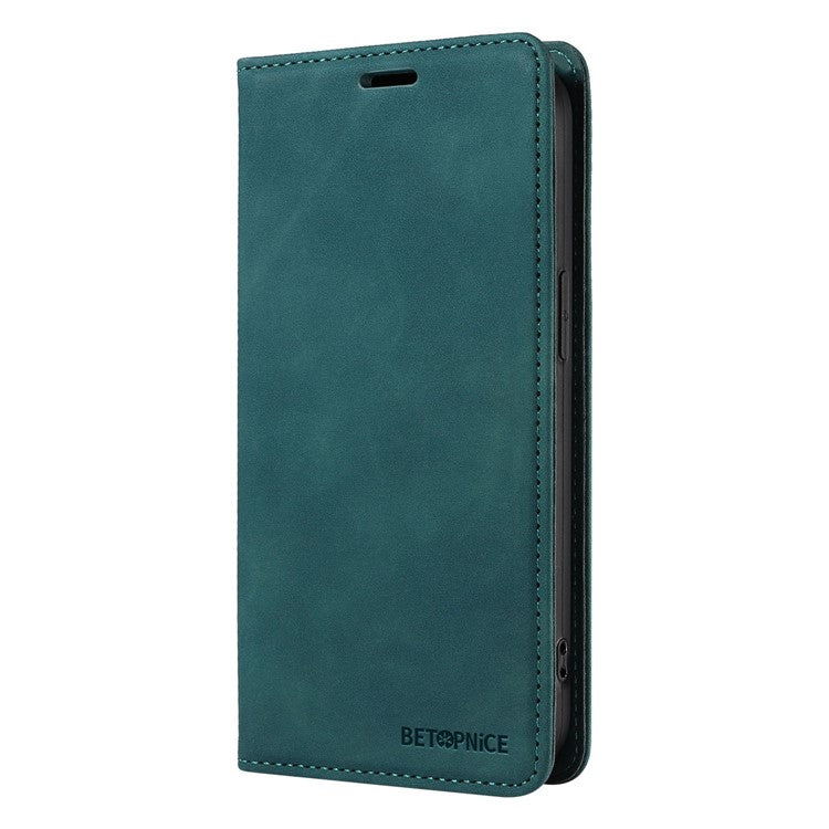 BETOPNICE 003 For Samsung Galaxy M35 5G Leather Case RFID Blocking Wallet Phone Cover - Green