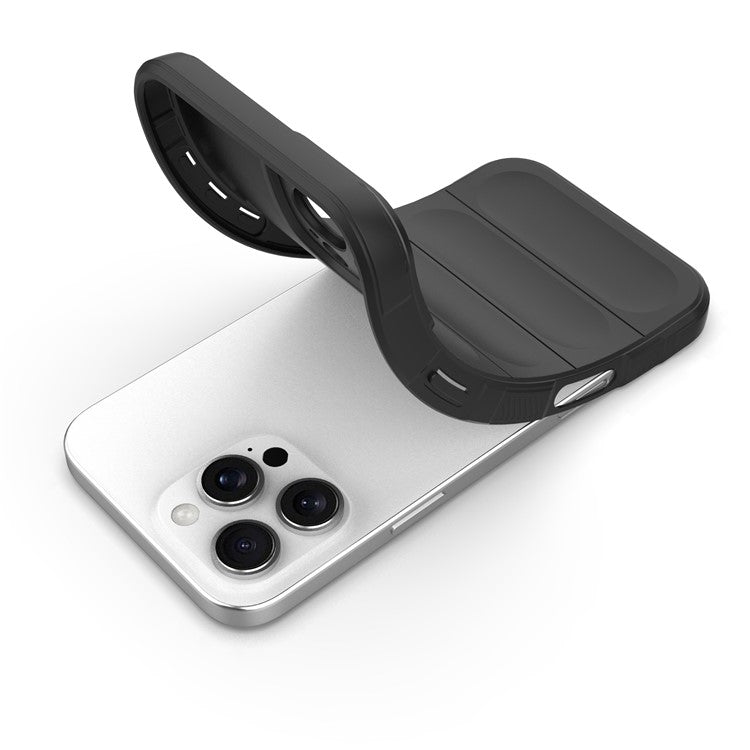 For iPhone 16 Pro Case Anti-drop TPU Phone Cover Precise Lens Protection - Light Grey