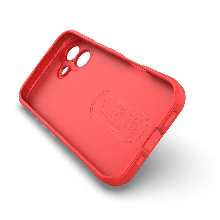 For iPhone 16 Plus Case Rugged TPU Shockproof Mobile Phone Cover - Red