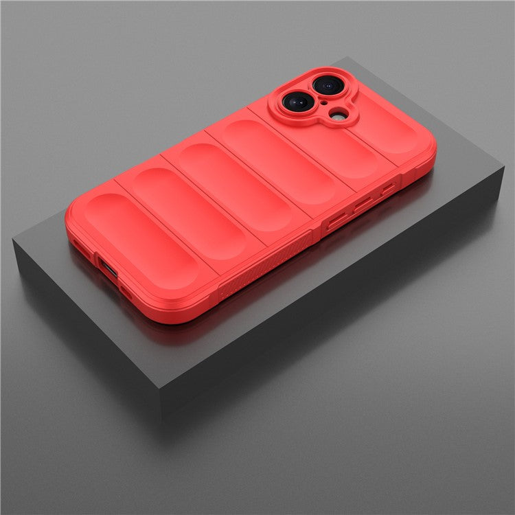 For iPhone 16 Plus Case Rugged TPU Shockproof Mobile Phone Cover - Red