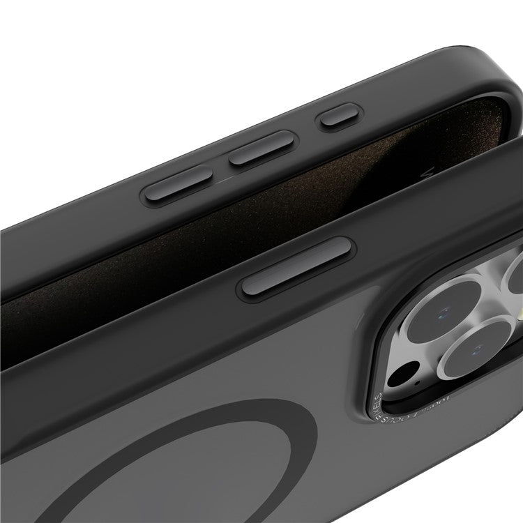 For iPhone 16 Pro Magnetic Case TPU+PC Phone Cover Matte Skin-Friendly Touch - Dark Purple