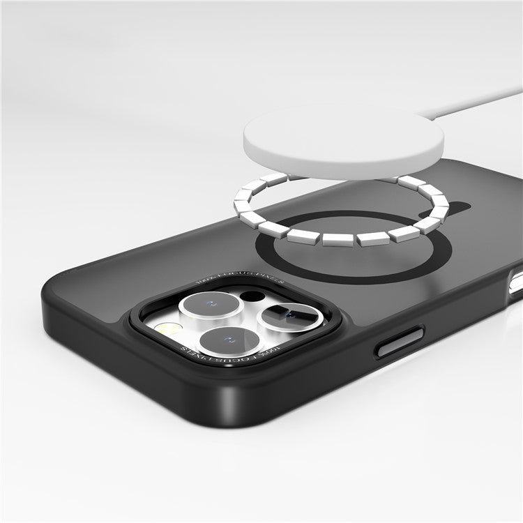 For iPhone 16 Pro Magnetic Case TPU+PC Phone Cover Matte Skin-Friendly Touch - Sapphire