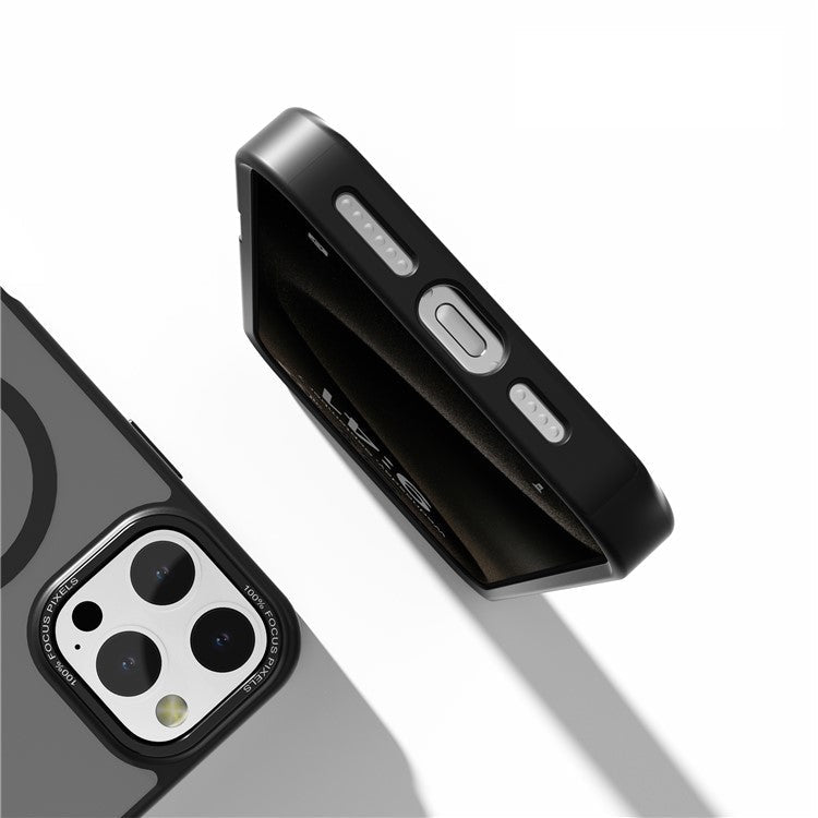 For iPhone 16 Pro Magnetic Case TPU+PC Phone Cover Matte Skin-Friendly Touch - Sapphire