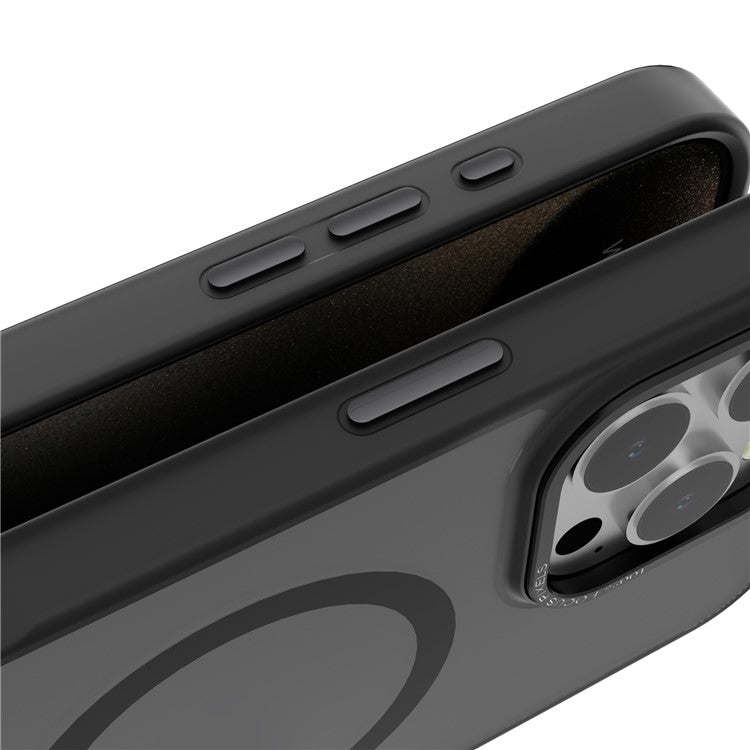 For iPhone 16 Pro Magnetic Case TPU+PC Phone Cover Matte Skin-Friendly Touch - Sapphire