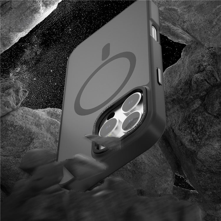 For iPhone 16 Pro Magnetic Case TPU+PC Phone Cover Matte Skin-Friendly Touch - Sapphire