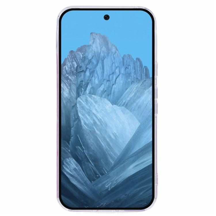 For Google Pixel 9 Pro XL Case Shockproof Soft TPU Phone Cover Glittery Design - Pink