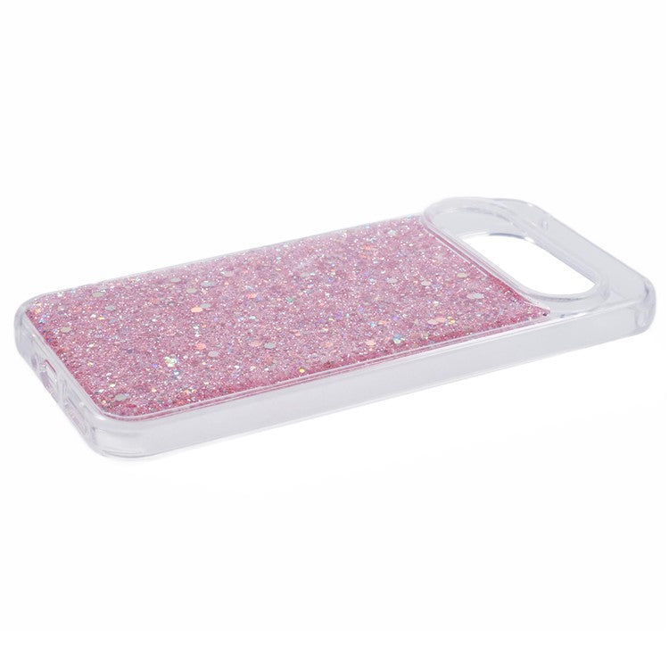 For Google Pixel 9 Pro XL Case Shockproof Soft TPU Phone Cover Glittery Design - Pink