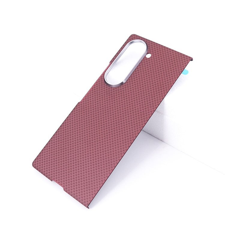 For Samsung Galaxy Z Fold6 5G Magnetic Case Carbon Fiber Pattern Hard PC Phone Cover - Blue / Green