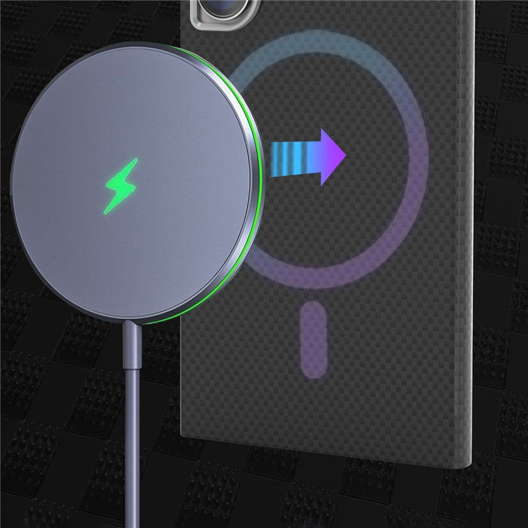 For Samsung Galaxy Z Fold6 5G Magnetic Case Carbon Fiber Pattern Hard PC Phone Cover - Blue / Green