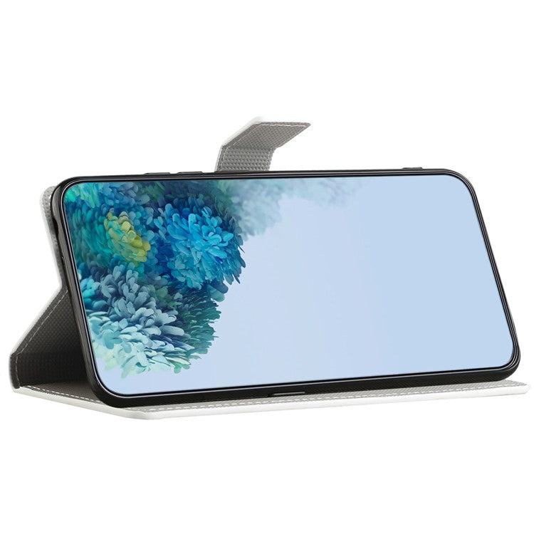 For iPhone 16 Case Pattern Print Leather Phone Cover with Wallet Stand - Don't Touch My Cell Phone