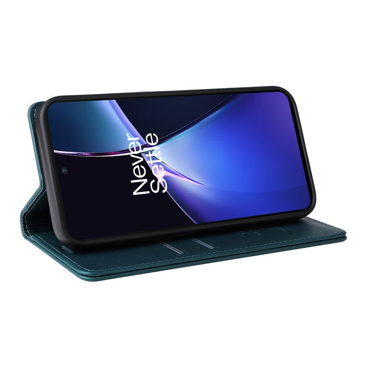 YIKATU YK-001 For OnePlus Nord CE4 Lite 5G / Oppo K12x 5G (China) Case Leather Phone Cover Magnetic Closure Bookstyle Stand - Green