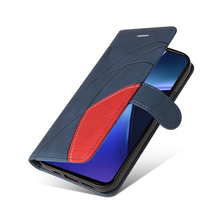 KT Leather Series-1 For OnePlus Nord CE4 Lite 5G / Oppo K12x 5G (China) Case Phone Cover Color Splicing Full Protection - Blue