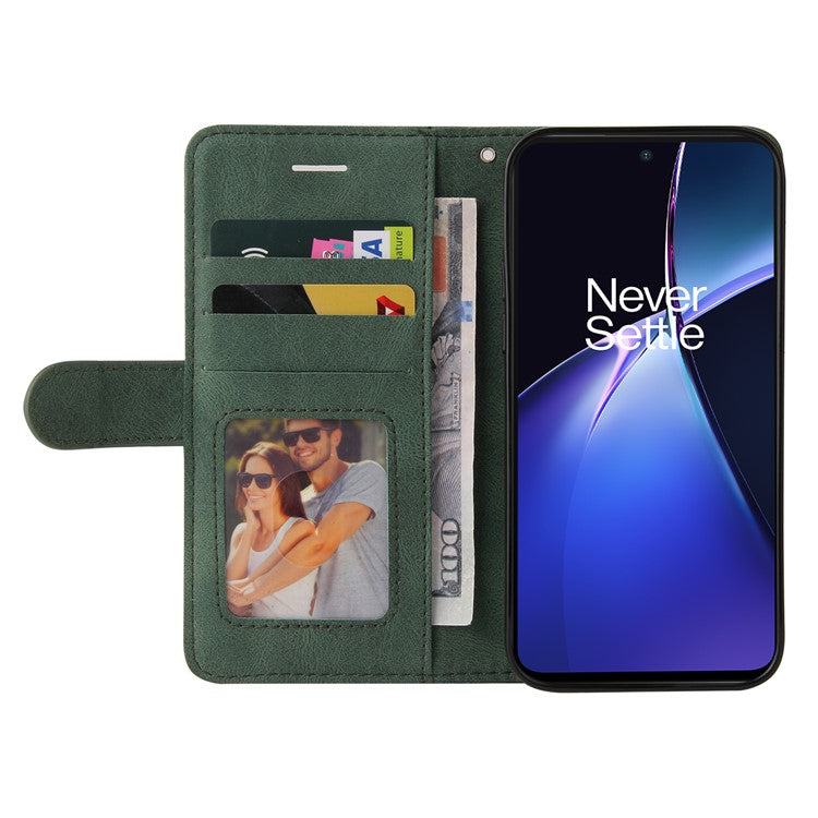 KT Leather Series-1 For OnePlus Nord CE4 Lite 5G / Oppo K12x 5G (China) Case Phone Cover Color Splicing Full Protection - Green
