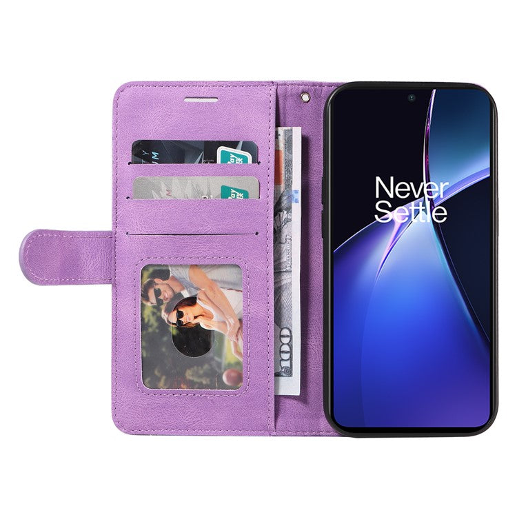 KT Leather Series-1 For OnePlus Nord CE4 Lite 5G / Oppo K12x 5G (China) Case Phone Cover Color Splicing Full Protection - Light Purple