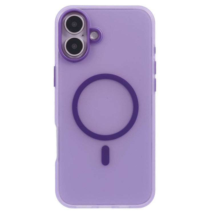 For iPhone 16 Plus Case Compatible with MagSafe TPU Phone Cover Matte Finish - Purple