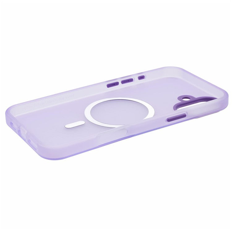 For iPhone 16 Plus Case Compatible with MagSafe TPU Phone Cover Matte Finish - Purple