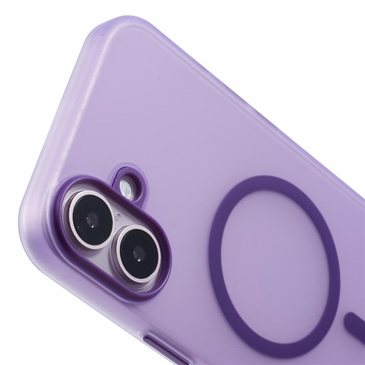 For iPhone 16 Plus Case Compatible with MagSafe TPU Phone Cover Matte Finish - Purple