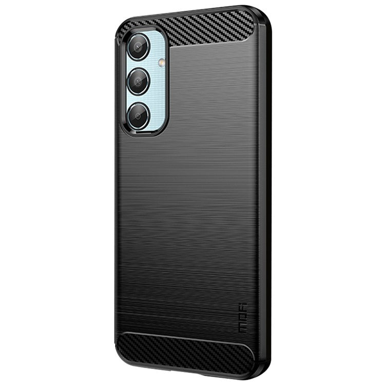 MOFI JK TPU Series-1 For Samsung Galaxy M35 5G TPU Phone Case Carbon Fiber Texture - Black