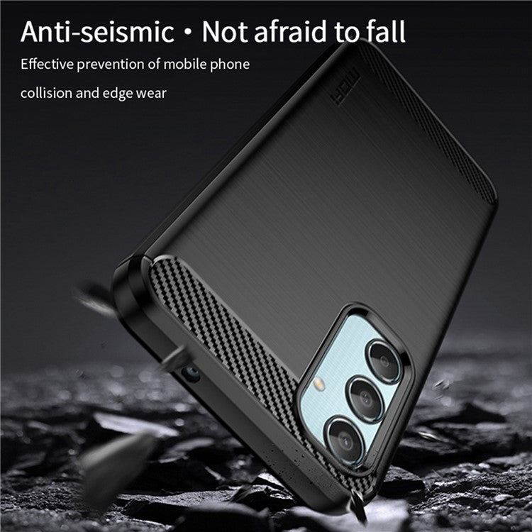 MOFI JK TPU Series-1 For Samsung Galaxy M35 5G TPU Phone Case Carbon Fiber Texture - Red