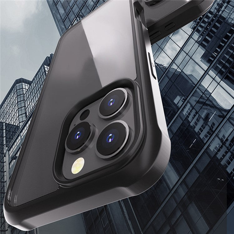 For iPhone 16 Pro Case Double-Sided Tempered Glass Silicone+TPU Frame Hybrid Phone Cover - Red