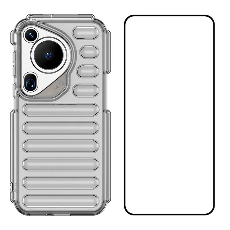 WANLONFENG LK Series for Huawei Pura 70 Ultra Case Capsule Rugged TPU Phone Cover with Screen Film - Transparent