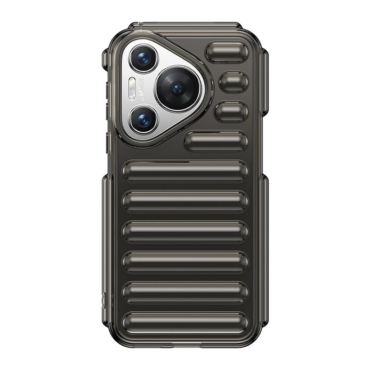 WANLONFENG LK Series for Huawei Pura 70 Case Capsule Anti-Drop TPU Phone Cover with Screen Film - Transparent Grey