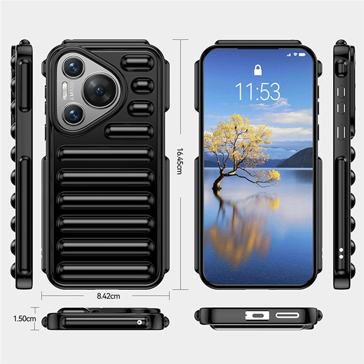 WANLONFENG LK Series for Huawei Pura 70 Case Capsule Anti-Drop TPU Phone Cover with Screen Film - Green