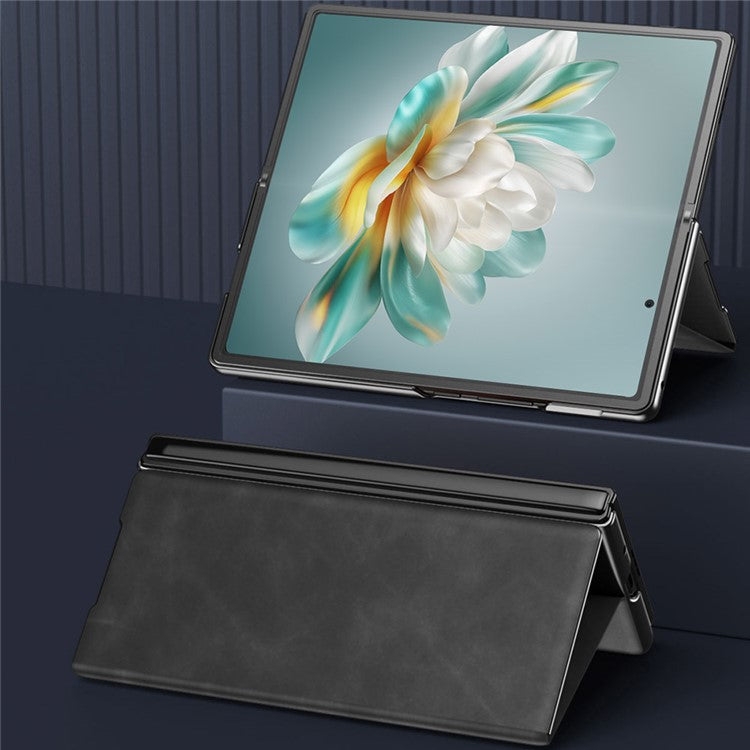 For Honor Magic Vs3 5G Case Stand Leather Phone Cover with Stylus and Stylus Slot - White