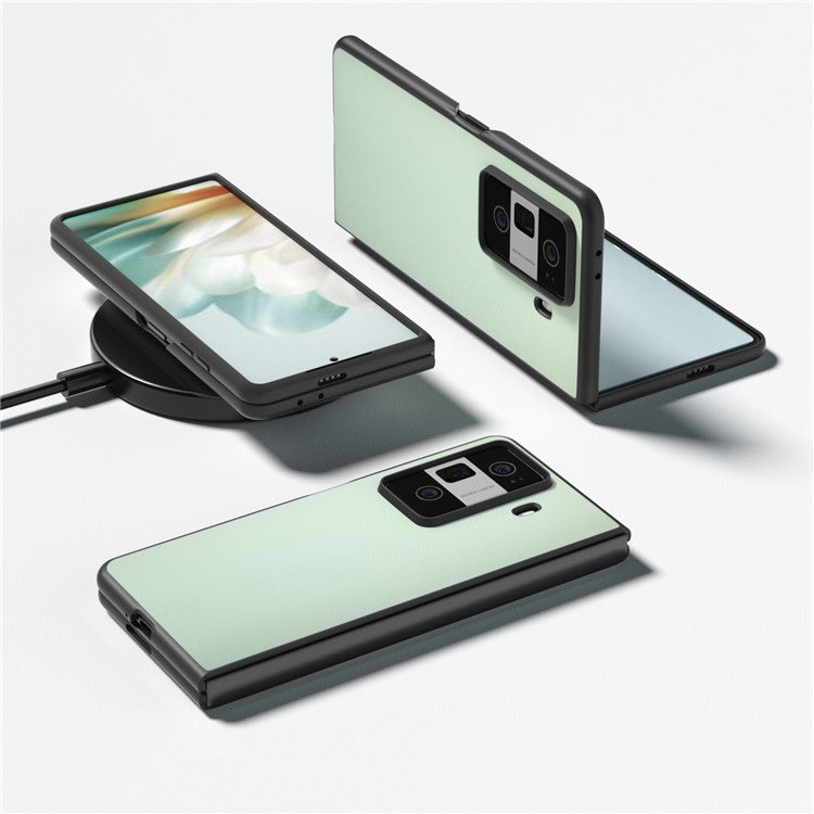 For Honor Magic Vs3 5G Case PU Leather Coated Hard PC Protective Phone Cover - Light Green