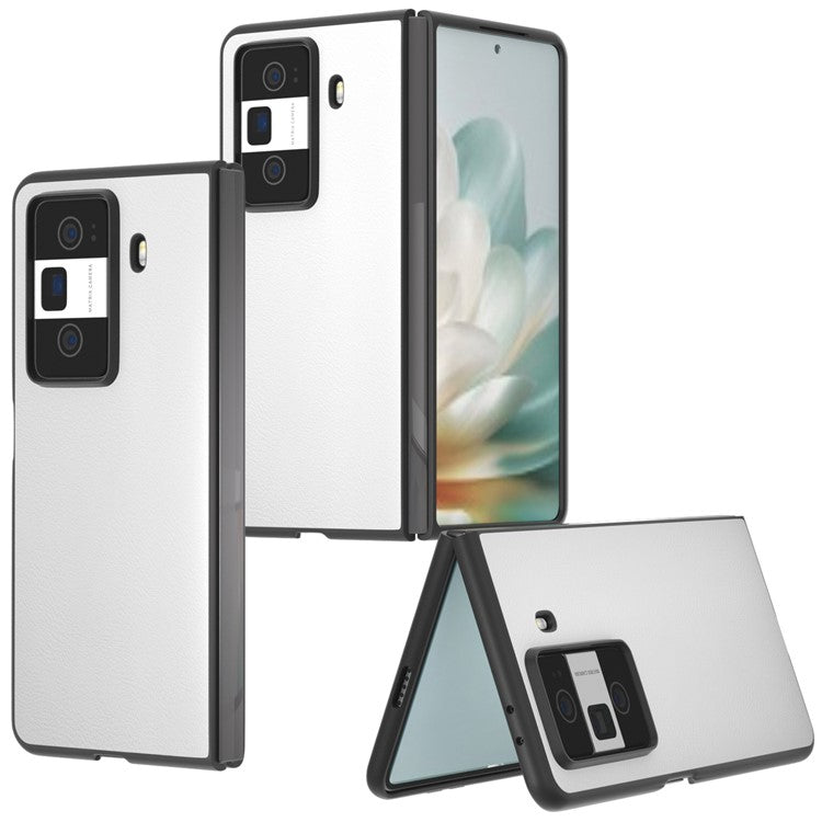 For Honor Magic Vs3 5G Case PU Leather Coated Hard PC Protective Phone Cover - White