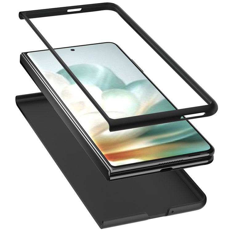 For Honor Magic Vs3 5G Case PU Leather Coated Hard PC Protective Phone Cover - Orange