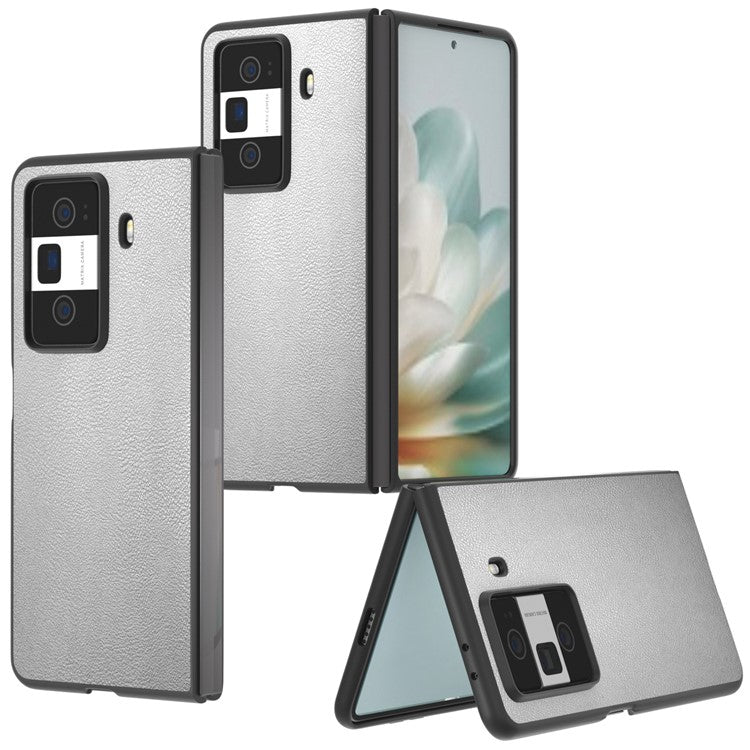 For Honor Magic Vs3 5G Case PU Leather Coated Hard PC Protective Phone Cover - Silver