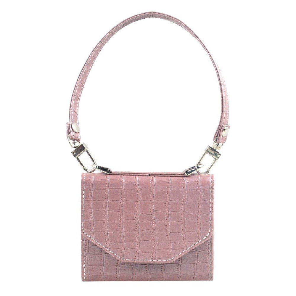 For Samsung Galaxy Z Flip7 FE 5G / Z Flip6 5G Case Handbag Style Kickstand Card Slot Leather+PC Cover - Pink