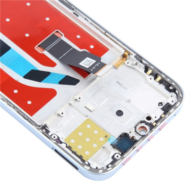 For Honor X8b 4G LLY-LX1, LLY-LX2, LLY-LX3 OEM Grade S AMOLED Screen and Digitizer Assembly + Frame (Without Logo) - Silver