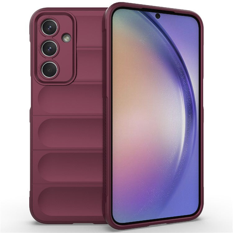 For Samsung Galaxy M35 5G Case Soft TPU Shockproof Mobile Phone Cover - Wine Red