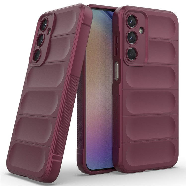 For Samsung Galaxy M35 5G Case Soft TPU Shockproof Mobile Phone Cover - Wine Red