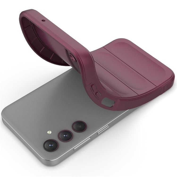 For Samsung Galaxy M35 5G Case Soft TPU Shockproof Mobile Phone Cover - Wine Red