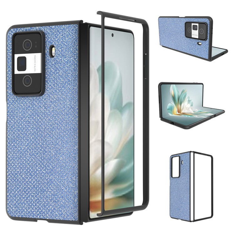 ABEEL For Honor Magic Vs3 5G Case Rhinestone Texture Leather+PC Phone Cover - Blue