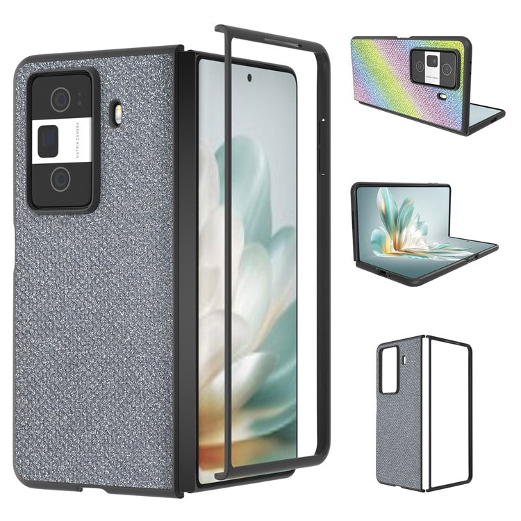 ABEEL For Honor Magic Vs3 5G Case Rhinestone Texture Leather+PC Phone Cover - Grey