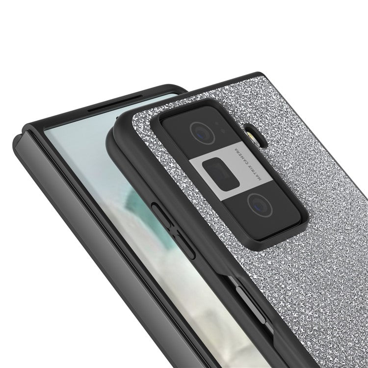 ABEEL For Honor Magic Vs3 5G Case Rhinestone Texture Leather+PC Phone Cover - Grey