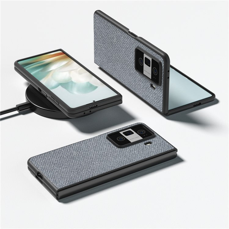 ABEEL For Honor Magic Vs3 5G Case Rhinestone Texture Leather+PC Phone Cover - Grey