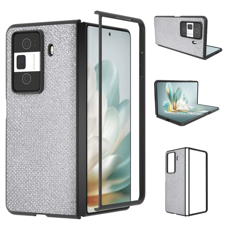 ABEEL For Honor Magic Vs3 5G Case Rhinestone Texture Leather+PC Phone Cover - Silver